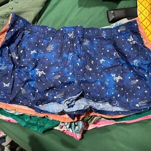VS PINK Pajama Shorts Blue Starry Night